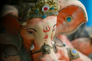 indiano signore Ganesha statua, idoli di signore ganesh per imminente Ganapati Festival nel India. foto