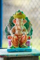 indiano signore Ganesha statua, idoli di signore ganesh per imminente Ganapati Festival nel India. foto