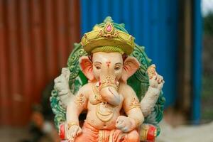 indiano signore Ganesha statua, idoli di signore ganesh per imminente Ganapati Festival nel India. foto