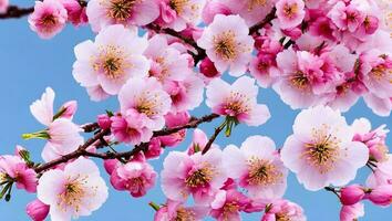 primavera ciliegia fiorire fiori sfondo foto