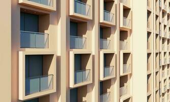 Hotel finestra e balcone Visualizza Residenziale architettura sfondo sfondo foto