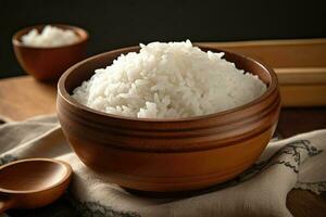 azione foto di riso cibo fotografia ai generato