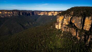 aereo foto di govetts salto blu montagne NSW Australia