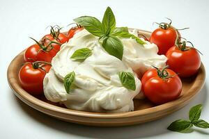 un' delizioso pomodoro la minestra cibo nel un' ciotola. inverno cibo e salutare proteina la minestra pasto concetto di ai generato foto