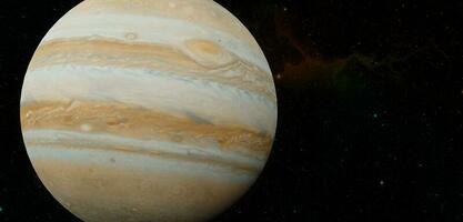 Giove il superficie di il stelle cosmico sfondo pianeta 3d illustrazione foto