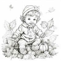 autunno colorazione pagine foto