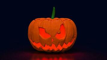 il Jack o lanterna zucca per Halloween soddisfare 3d interpretazione foto