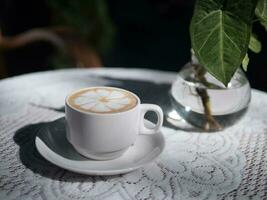 fresco caffè nel il mattina foto