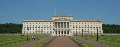 Stormont gli edifici del parlamento a Belfast foto