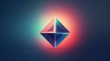 astratto triangolo astratto colorato cubo sfondo ai generativo foto