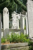 tacchino Istanbul 19 Maggio 2023. il ottomano storico vecchio lapidi nel cimitero, foto