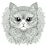 gatto colorazione pagine esotico Linea artistica foto