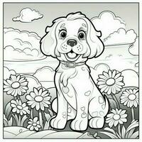 carino cane cucciolo colorazione pagine foto