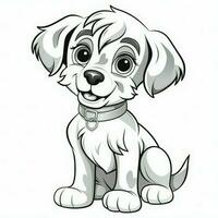 carino cane cucciolo colorazione pagine foto