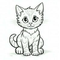 carino gatti colorazione pagine per bambini foto
