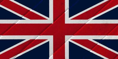 bandiera di grande Gran Bretagna su un' strutturato sfondo. concetto collage. foto