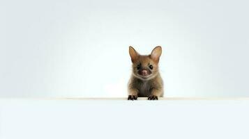 foto di un' pipistrello su bianca sfondo. generativo ai