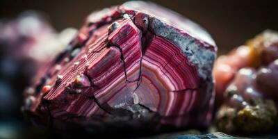 foto di il minerale pietra rodolite avvicinamento, macro. generativo ai