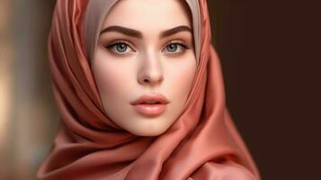 hijab stili bellezza modello sfondo illustrazione foto