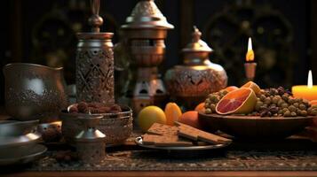 islamico cibo illustrazione modello sfondo foto