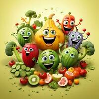 divertente verdure illustrazione design foto
