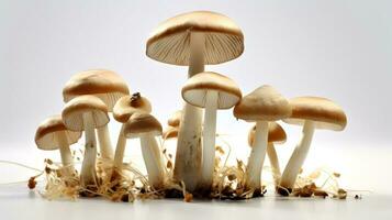 foto di funghi con radici isolato su bianca sfondo