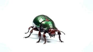 foto di un' giapponese scarafaggio su bianca sfondo. generativo ai