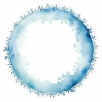 blu acquerello fiocco di neve telaio isolato foto