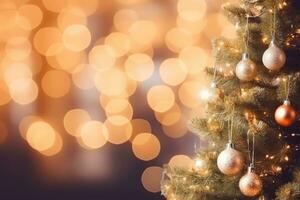 sfondo della decorazione dell'albero di natale foto