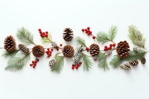 Natale abete con frutti di bosco foto