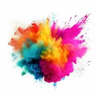 luminosa colorato holi dipingere colore polvere Festival esplosione scoppiare isolato foto