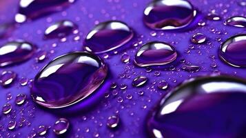 generativo ai, lavanda colore. struttura di leggero viola viola gel con gocce e onde su morbido sfondo. liquido bellezza Prodotto avvicinamento foto