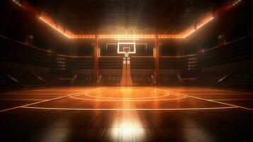 pallacanestro Tribunale con luci foto