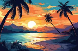 astratto palma Paradiso sfondo foto