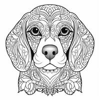 Disegni da colorare cane mandala foto