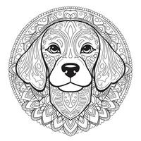 Disegni da colorare cane mandala foto