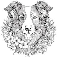 Disegni da colorare cane mandala foto