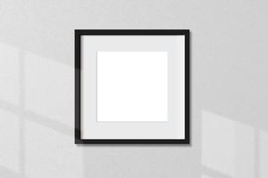 immagine minimale con cornice quadrata nera vuota mock up foto