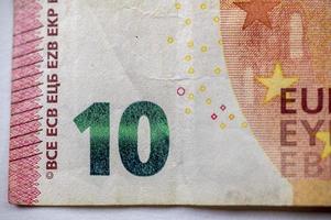dettaglio della banconota da 10 euro foto