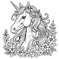 unicorno colorazione pagine per bambini foto