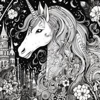 unicorno colorazione pagine comico stile foto