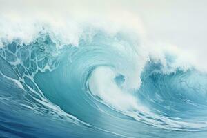 grande tempestoso oceano onda. generativo ai foto