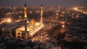 karbala Iraq moschea, Ashura giorno, moharram foto