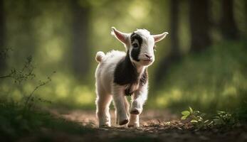 carino animale su natura. ai Immagine foto