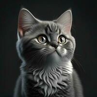 un' soriano adorabile piccolo gatto ai generativo foto