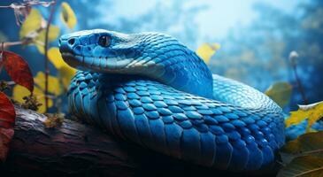 un' blu serpente naturale sfondo foto