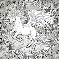 Pegasus colorazione pagine foto