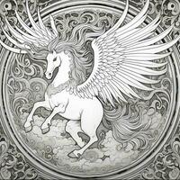 Pegasus colorazione pagine foto