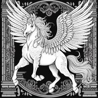 Pegasus colorazione pagine foto