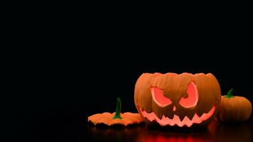 il Jack o lanterna zucca per Halloween soddisfare 3d interpretazione foto